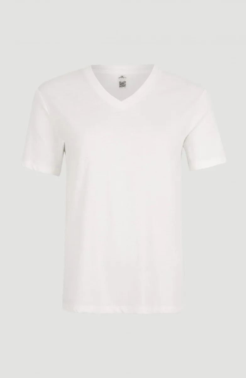 T-shirt Essentials Met V-hals | Snow White