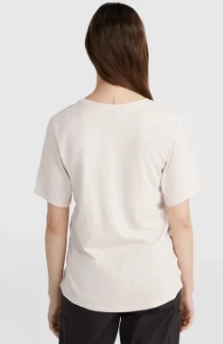 T-shirt Essentials Met V-hals | Peach Whip