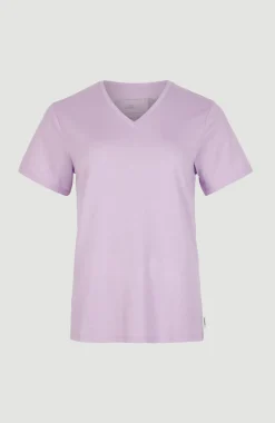 T-shirt Essentials Met V-hals | Purple Rose