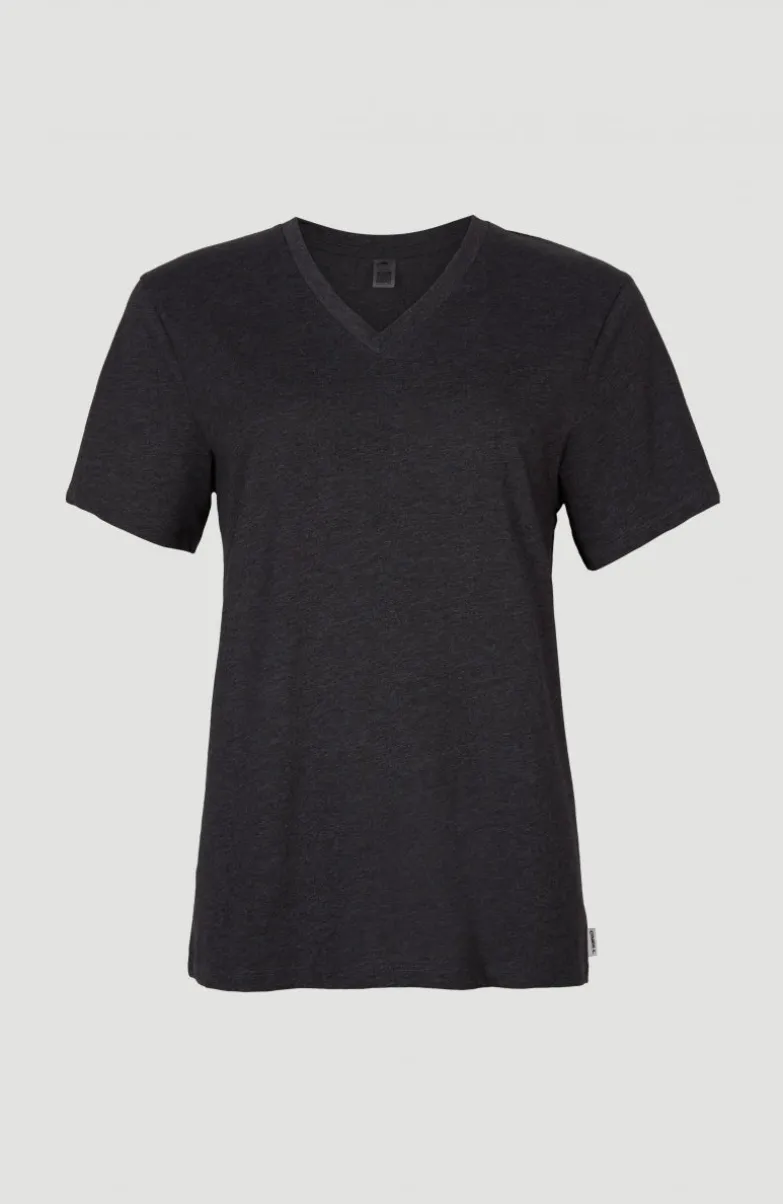 T-shirt Essentials Met V-hals | Black Out