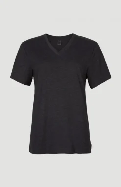 T-shirt Essentials Met V-hals | Black Out