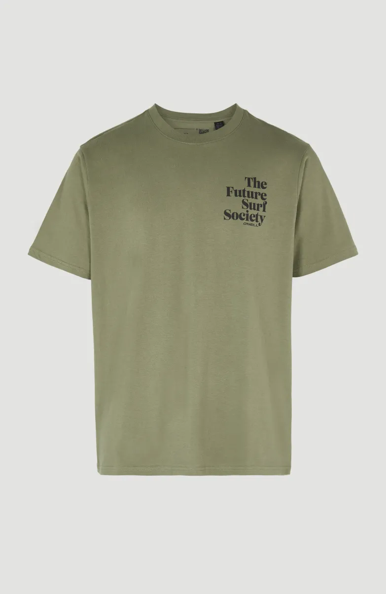 T-shirt Future Surf Society | Deep Lichen Green