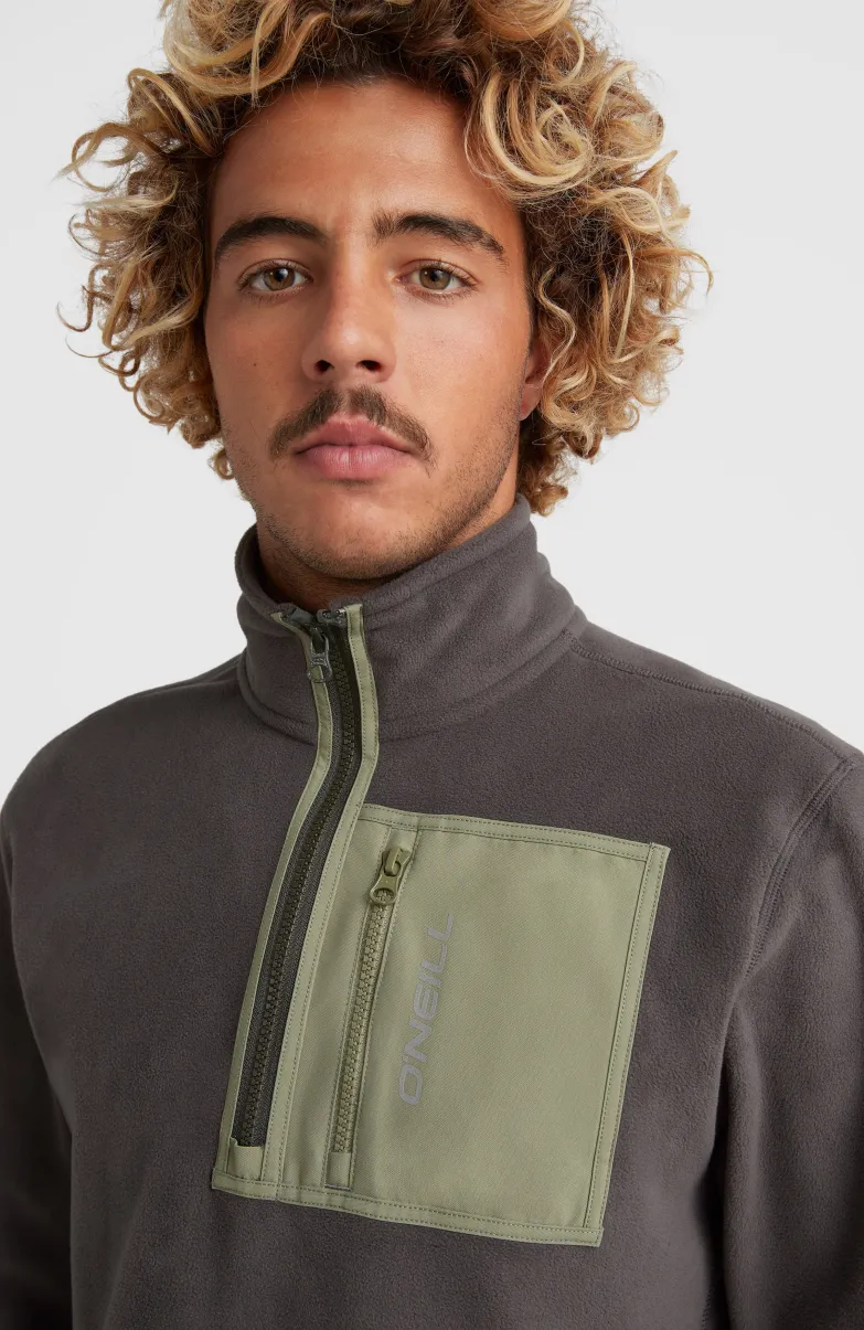 Utility Half Zip Fleece | Raven