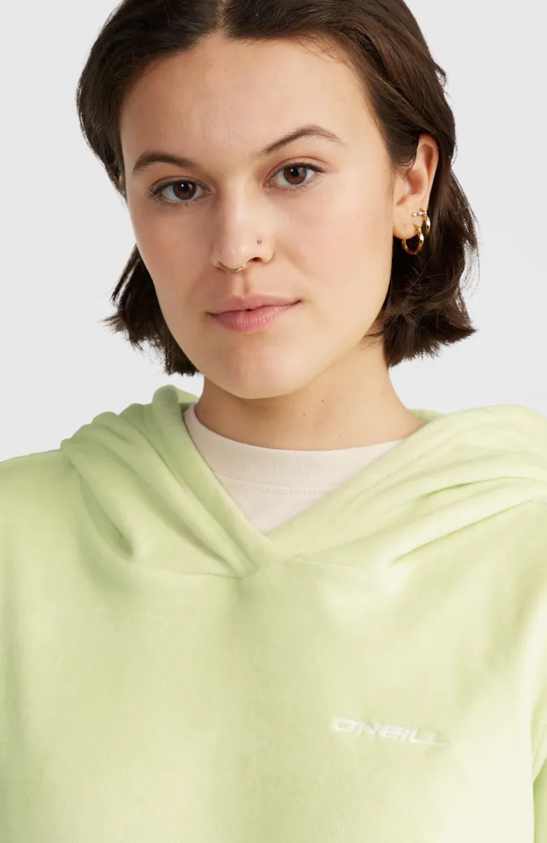 Velour Fleecehoodie | Lime Wash