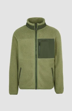 Vest High-Pile Fleece | Deep Lichen Green