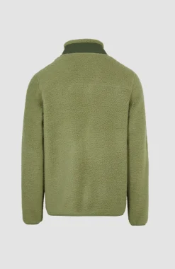 Vest High-Pile Fleece | Deep Lichen Green