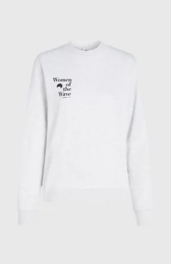 Women Of The Wave Crew Sweater | White Melange
