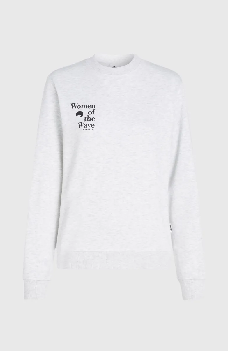 Women Of The Wave Crew Sweater | White Melange