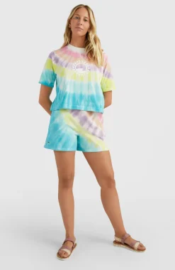 Women Of The Wave Cropped T-shirt | Blue Tie Dye