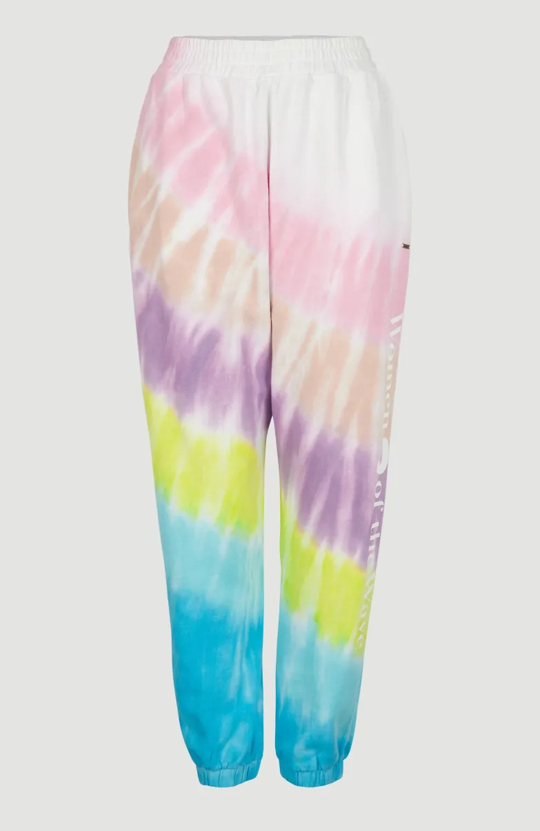 Women Of The Wave High-Waist Broek | Blue Tie Dye