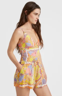 Zomershort Amiri Met Hoge Taille | Yellow Scarf Print