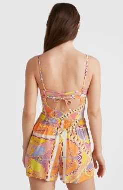 Zomershort Amiri Met Hoge Taille | Yellow Scarf Print