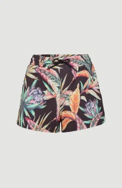 Zwemshort Anglet | Black Tropical Flower