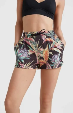 Zwemshort Anglet | Black Tropical Flower