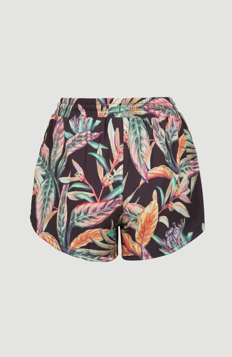 Zwemshort Anglet | Black Tropical Flower