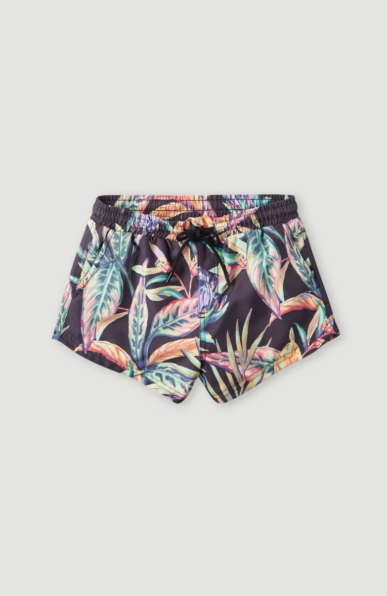 Zwemshort Anglet | Black Tropical Flower