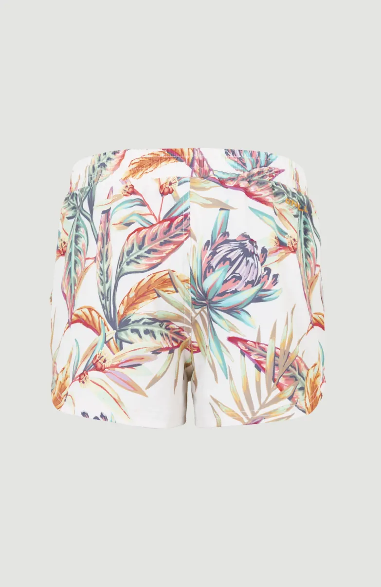 Zwemshort Anglet | White Tropical Flower