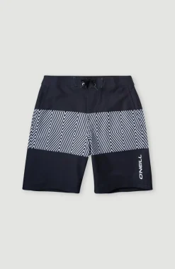 Zwemshort Cali Block 13'' | Black & White SNSC