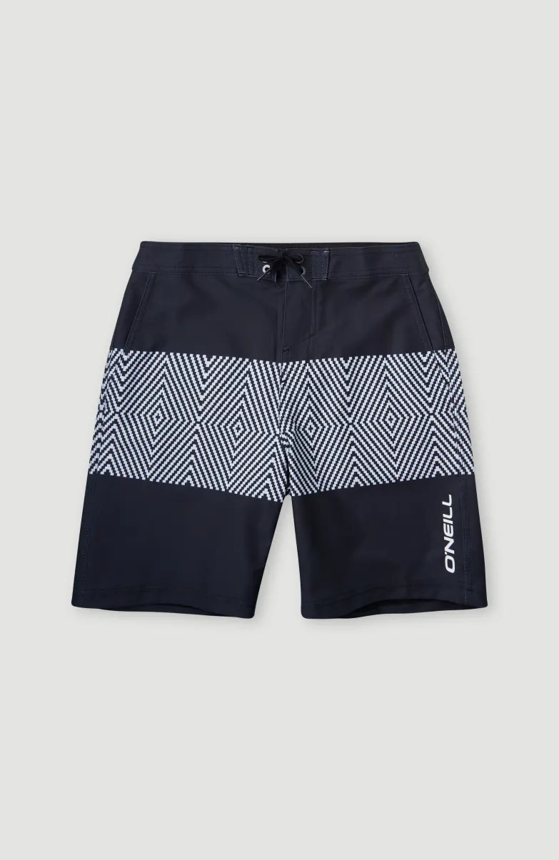 Zwemshort Cali Block 13'' | Black & White SNSC