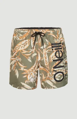Zwemshort Cali Floral 16'' | Deep Lichen Tonal Floral