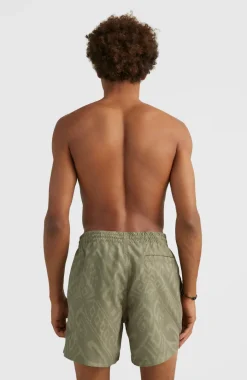 Zwemshort Cali Print 15'' | Deep Lichen Magic Carpet