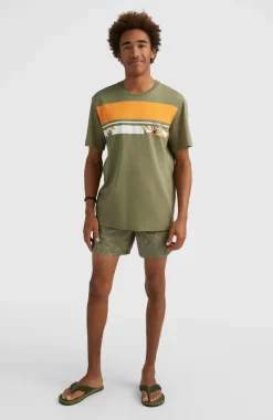 Zwemshort Cali Print 15'' | Deep Lichen Magic Carpet