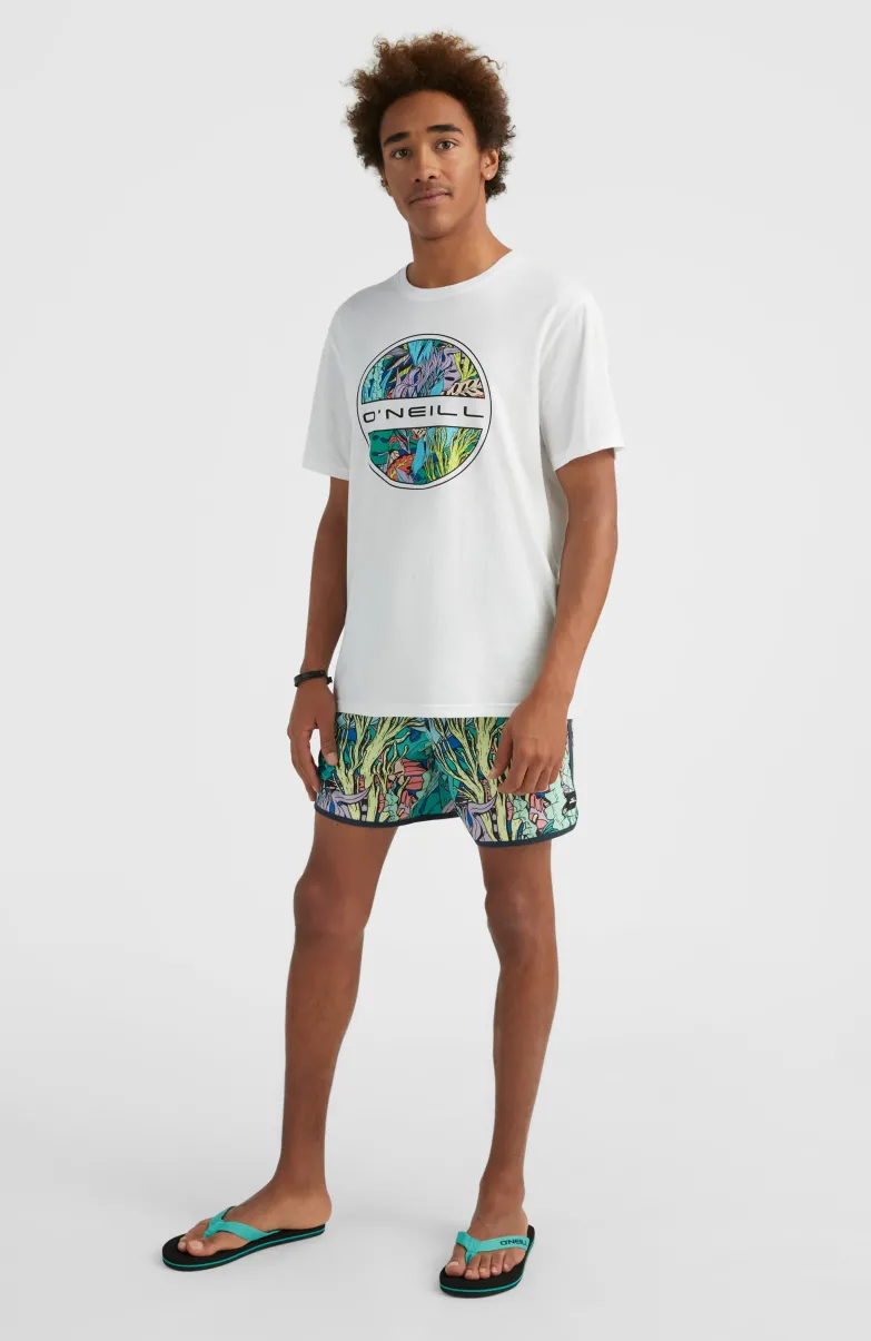 Zwemshort Scallop Ocean 16'' | Blue Comic Seaweed