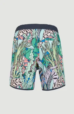 Zwemshort Scallop Ocean 16'' | Blue Comic Seaweed